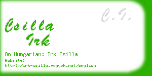 csilla irk business card
